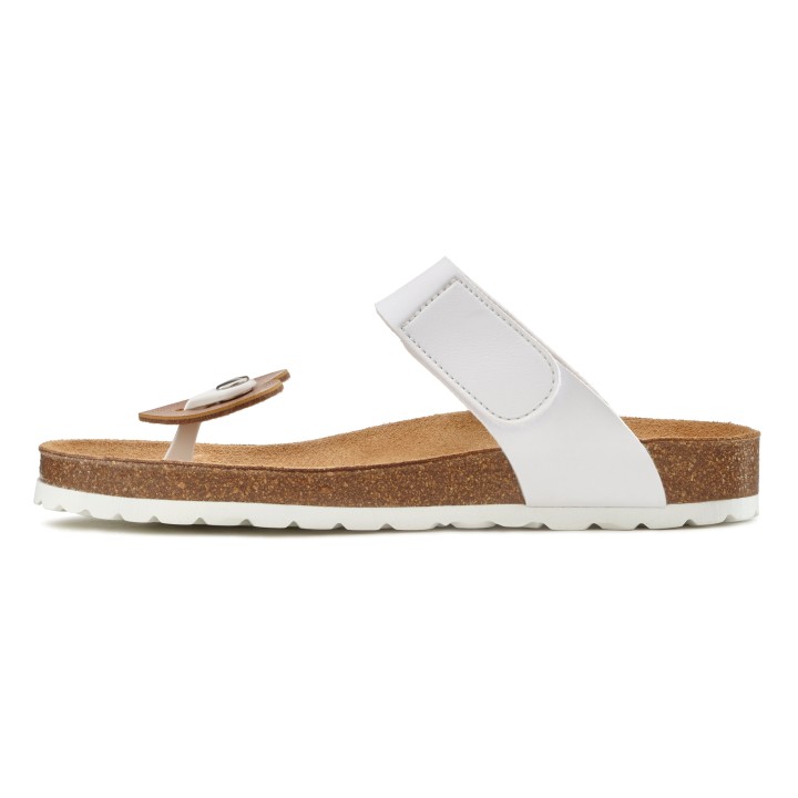 LASCANA Pantolette »Mule, Sandale, offener Schuh, Sommerschuh,«, (3 tlg.), mit Komfortkorkfußbett aus Leder und 2 abnehmbaren