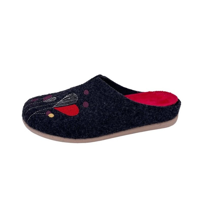 PADERO Damen Pantoffel Filz Hausschuh