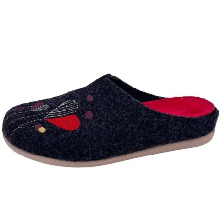 PADERO Damen Pantoffel Filz Hausschuh