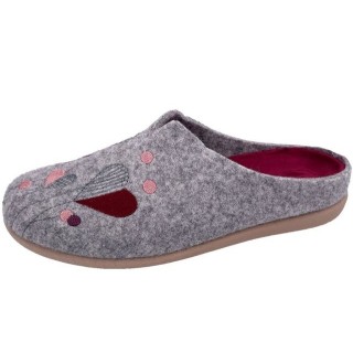 PADERO Damen Pantoffel Filz Hausschuh