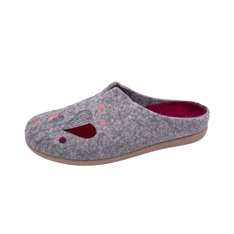 PADERO Damen Pantoffel Filz Hausschuh