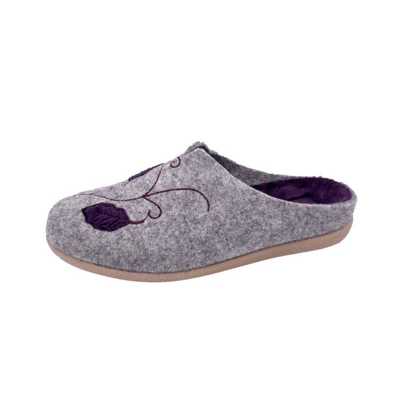 PADERO Damen Pantoffel Filz Hausschuh