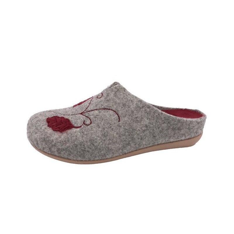 PADERO Damen Pantoffel Filz Hausschuh