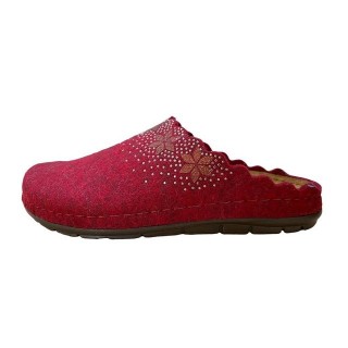 Rohde Rohde Damen Softfilz Pantoffel 6188-42 bodeaux Hausschuh