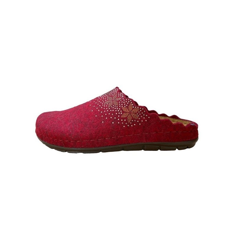 Rohde Rohde Damen Softfilz Pantoffel 6188-42 bodeaux Hausschuh