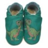 HOBEA-Germany Kitaschuhe Dinosaurier grün 20/21 (12 - 18 Monate) Kautschuksohle Lauflernschuh