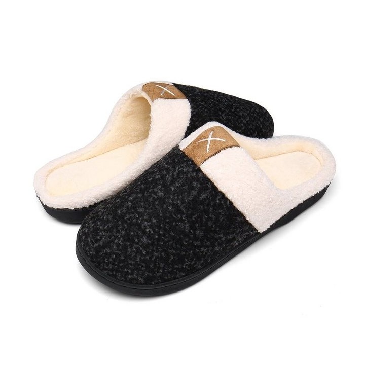Home & Joy Moreno Hausschuh (mit Memory-Foam Fußbett weich & warm gefüttert, bequem, rutschfest) Pantoffeln Latschen Schlappe