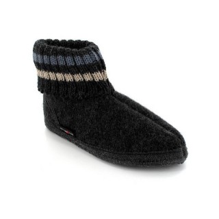 Haflinger Klassiker für Kinder Hausschuh mit Feinstrickkragen