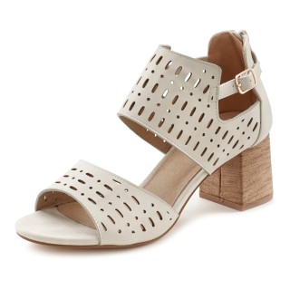 LASCANA Riemchensandalette »Sommerschuh«, Sandale, Sommerschuh mit Blockabsatz und Cut-Outs VEGAN
