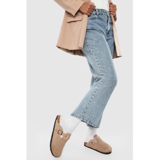 Clogs Mit Kunstfell-Futter - Taupe - 37, Taupe