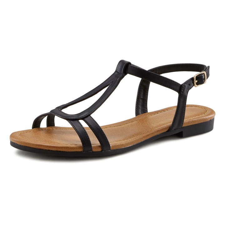 Vivance Sandale »Sommerschuh«, Sandalette, Sommerschuh mit raffinierten Riemchen VEGAN