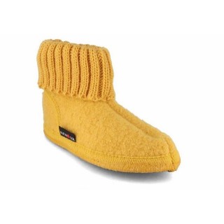 Haflinger kuscheliger Hüttenschuh für Kinder Hausschuh mit Feinstrickkragen