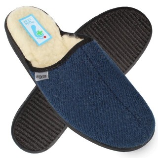 Dr. Orto Holken gefütterte Pantoffeln Herren Hausschuh zum Schlupfen, Pantoffeln, Winterhausschuhe