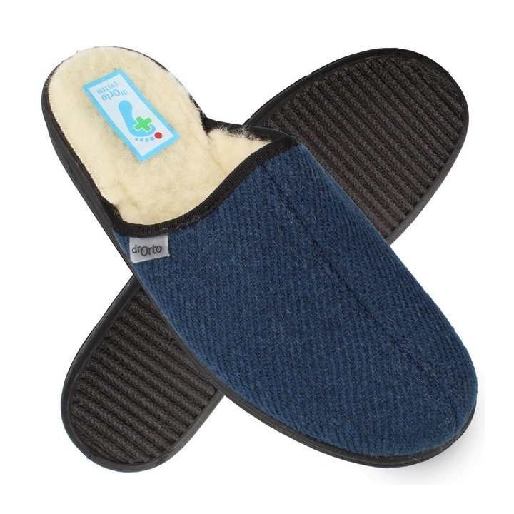 Dr. Orto Holken gefütterte Pantoffeln Herren Hausschuh zum Schlupfen, Pantoffeln, Winterhausschuhe