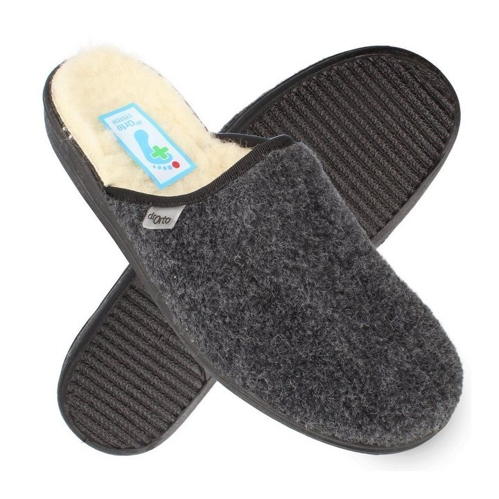 Dr. Orto Holken gefütterte Pantoffeln Herren Hausschuh zum Schlupfen, Pantoffeln, Winterhausschuhe