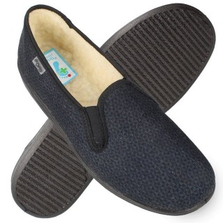 Dr. Orto Haby gefütterte Halbschuhe Hausschuh mit Schafwolle gefüttert, Winterhausschuhe
