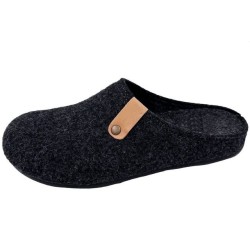 PADERO Herren FIlz Pantoffel Hausschuh