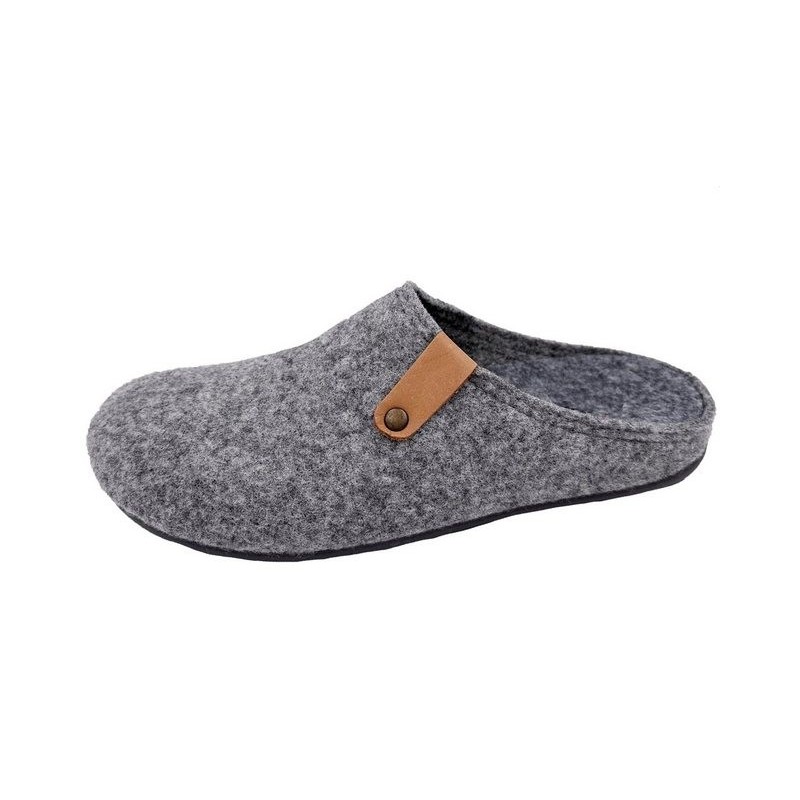 PADERO Herren FIlz Pantoffel Hausschuh