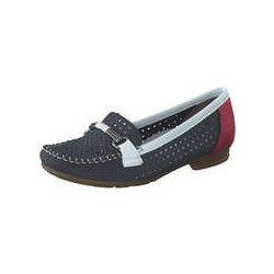 Rieker Mokassin Damen blau|blau