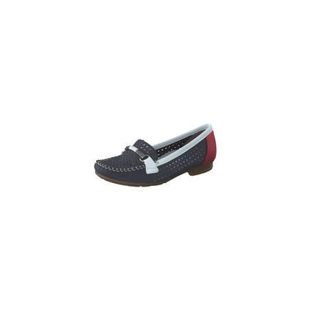 Rieker Mokassin Damen blau|blau