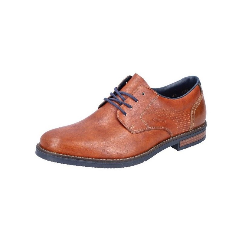 Rieker Schnürschuh mit feiner Perforation seitlich, Freizeitschuh, Halbschuh, Schnürschuh