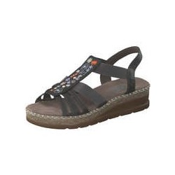Rieker Keilsandale Damen grau|grau