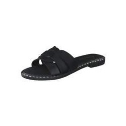 Via della Rosa Pantolette Damen schwarz|schwarz