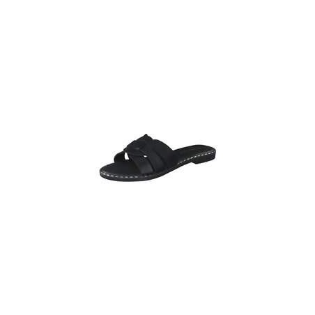 Via della Rosa Pantolette Damen schwarz|schwarz
