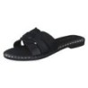 Via della Rosa Pantolette Damen schwarz|schwarz