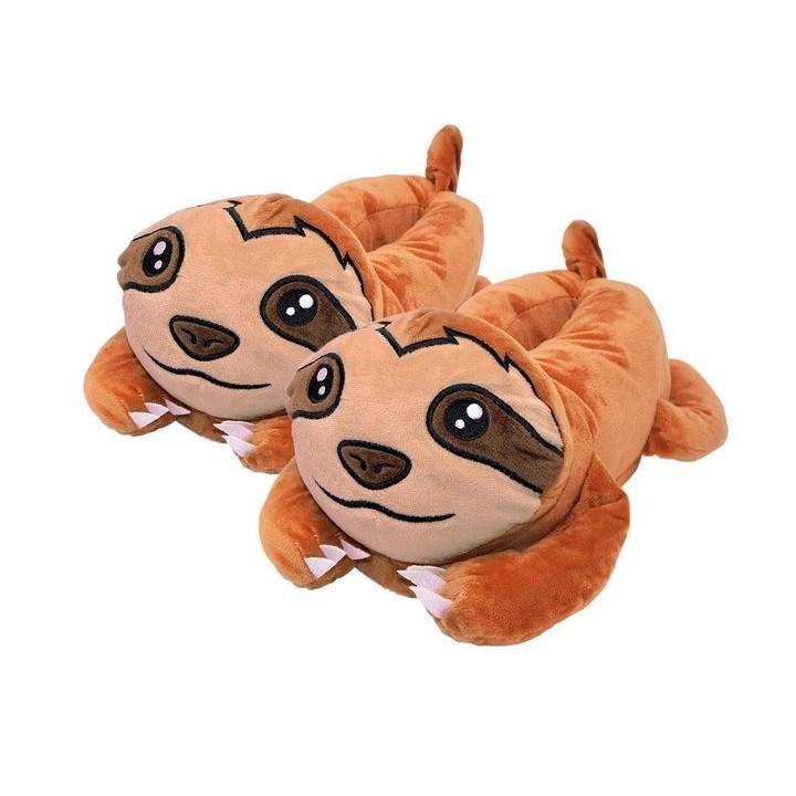 Close Up Faultier Plüsch Hausschuhe SLOFFIES, One Size Erwachsene Plüsch Hausschuhe