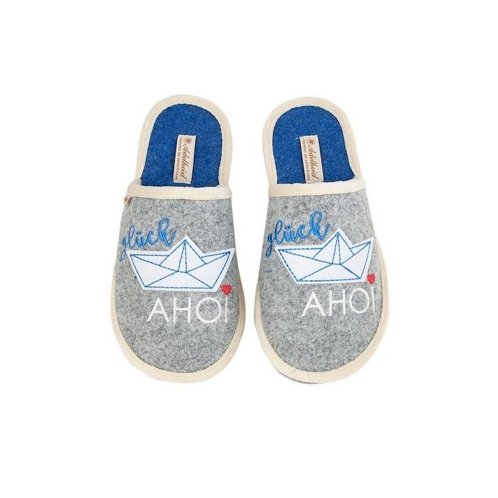 ADELHEID Glück Ahoi Boot Filzpantoffel Pantoffel