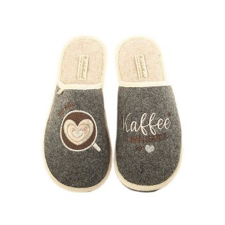 ADELHEID Erst mal Kaffee Filzpantoffeln Pantoffel