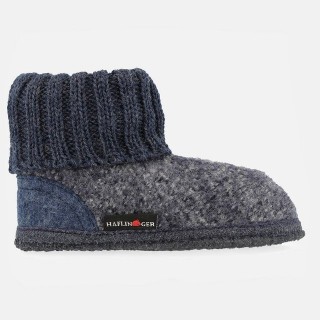Haflinger Kinder Hüttenschuh 1898 mit Kragen aus reiner Schurwolle Hausschuh