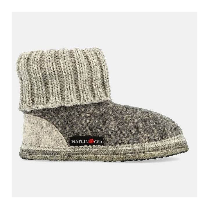 Haflinger Kinder Hüttenschuh 1898 mit Kragen aus reiner Schurwolle Hausschuh