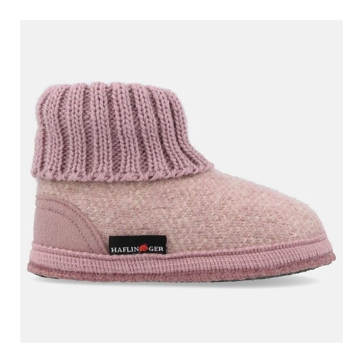 Haflinger Kinder Hüttenschuh 1898 mit Kragen aus reiner Schurwolle Hausschuh