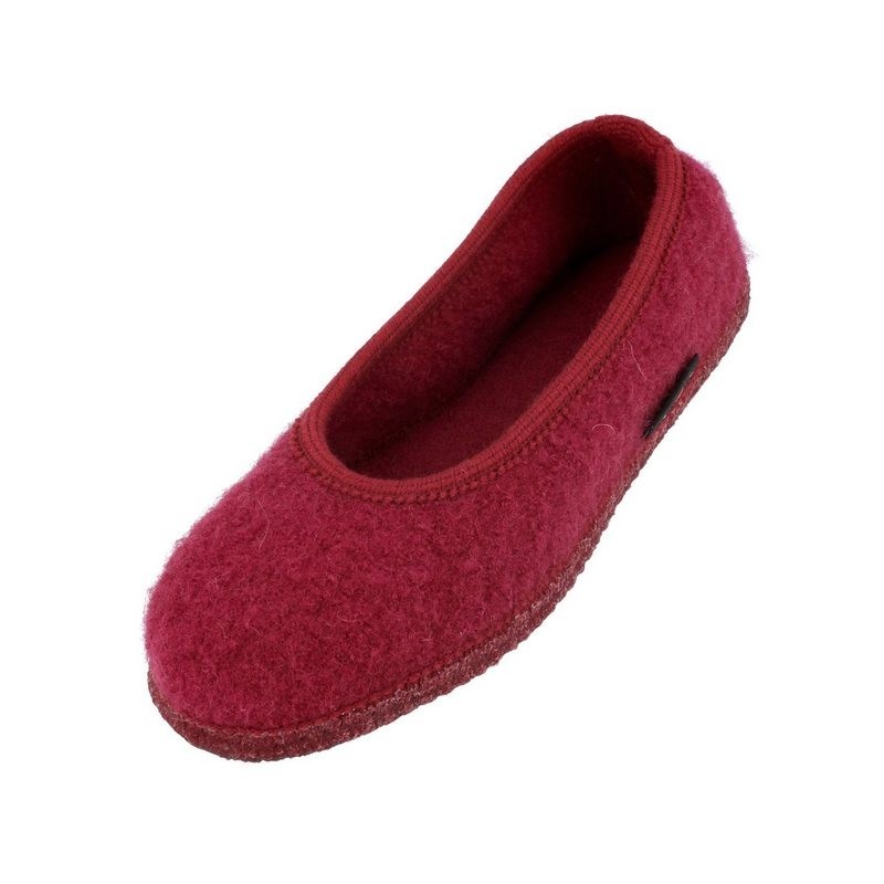 Haflinger Slipper Marina Filzpantoffel Hausschuh Ballerina aus Wollwalkstoff Hausschuh