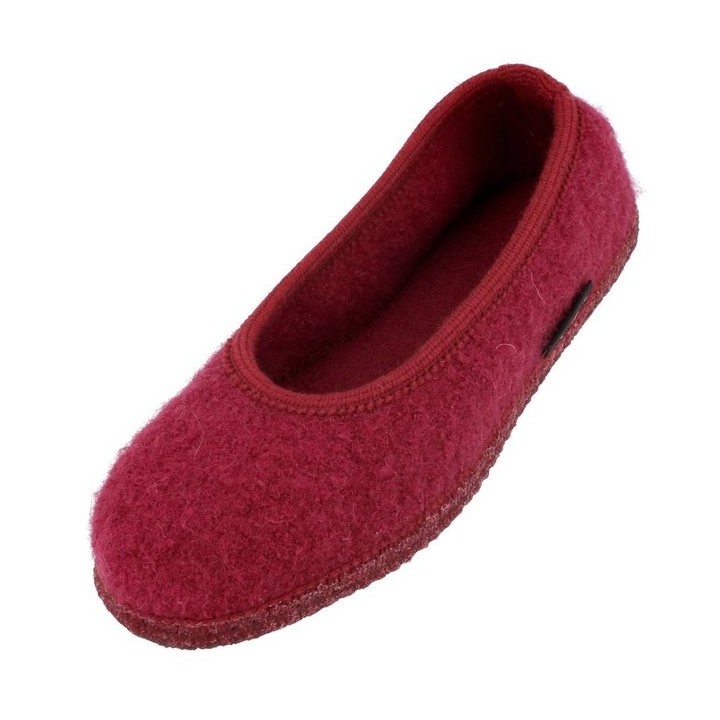 Haflinger Slipper Marina Filzpantoffel Hausschuh Ballerina aus Wollwalkstoff Hausschuh