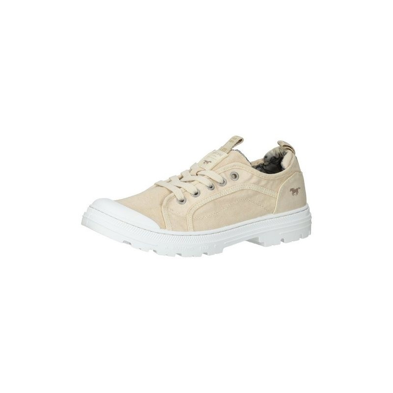 MUSTANG Halbschuhe Lederimitat/Textil Schnürschuh