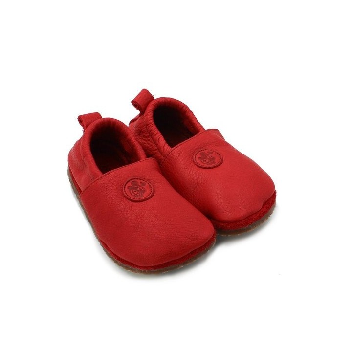 POLOLO Unisex Kinderschuhe, Haus- und Barfußschuh Naturleder