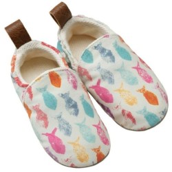 POLOLO Kinderschuhe Seaqual, Hausschuh aus Upcycling-Meeresplastik, Bio Baumwolle