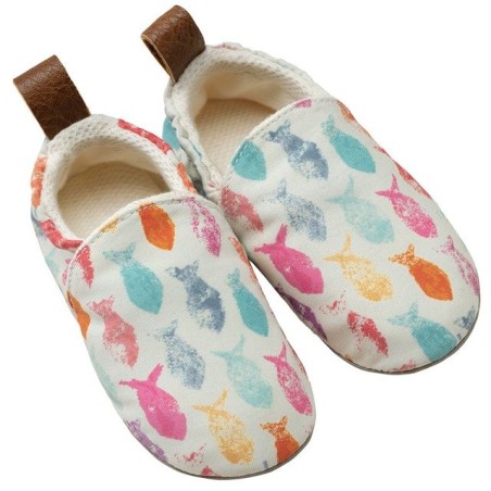 POLOLO Kinderschuhe Seaqual, Hausschuh aus Upcycling-Meeresplastik, Bio Baumwolle