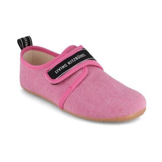 Living Kitzbühel Kinder Klettslipper LK Schriftzug, wild rose, klettverschluß, bio baum Hausschuh federleichte, luftige Konze