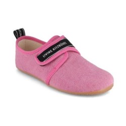 Living Kitzbühel Kinder Klettslipper LK Schriftzug, wild rose, klettverschluß, bio baum Hausschuh federleichte, luftige Konze
