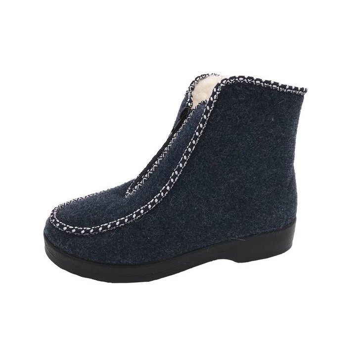 PADERO Hausstiefel Hüttenschuhe Hausschuh warmes Schurwollfutter