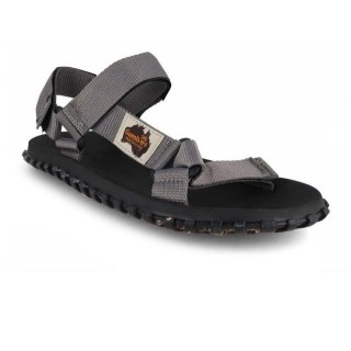 Gumbies Scrambler Trekking Sandale für Damen und Herren in grau Hausschuh Outdoor Trekking Sandale