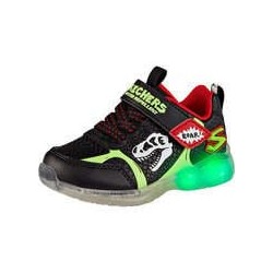 Skechers Illumi Brights Dino Glow Jungen schwarz|schwarz