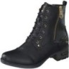 Mustang Schnürstiefelette Damen schwarz|schwarz