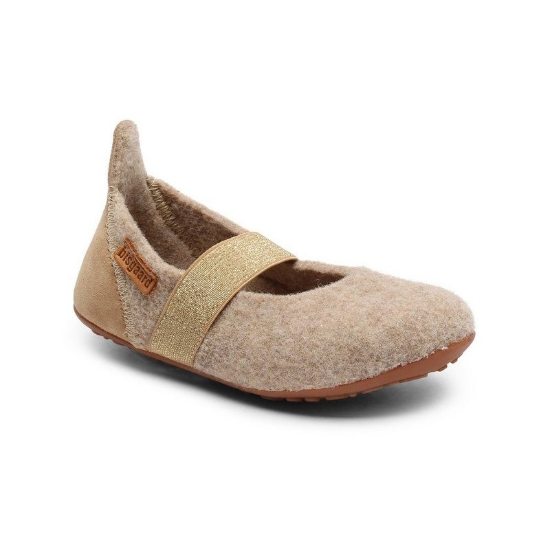 Bisgaard bisgaard ballet wool Hausschuh Ballerina, Schlupfschuh mit praktischem Gummizug
