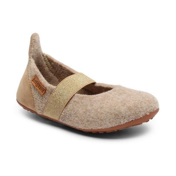 Bisgaard bisgaard ballet wool Hausschuh Ballerina, Schlupfschuh mit praktischem Gummizug