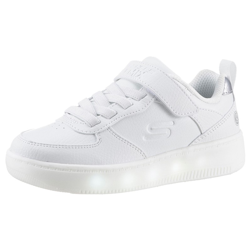 Skechers Sneaker "Blinkschuh SPORT COURT 92- SHOW MADDOX", Schnürschuh mit Blinkfunktion, Größenschablone zum Download